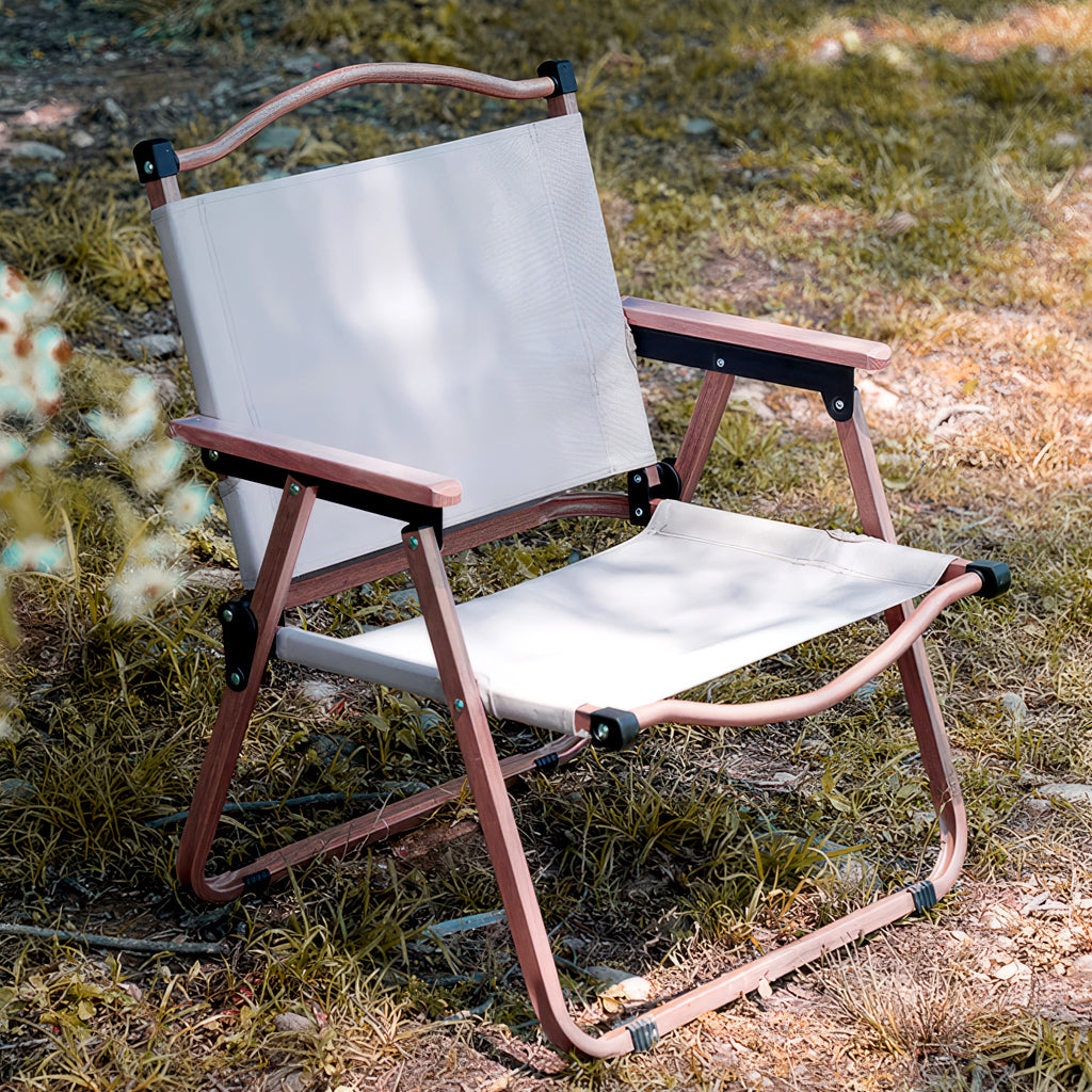 Outdoor folding chair fishing chair Kermit camping beach chair wood gr -  near Los Angeles, CA